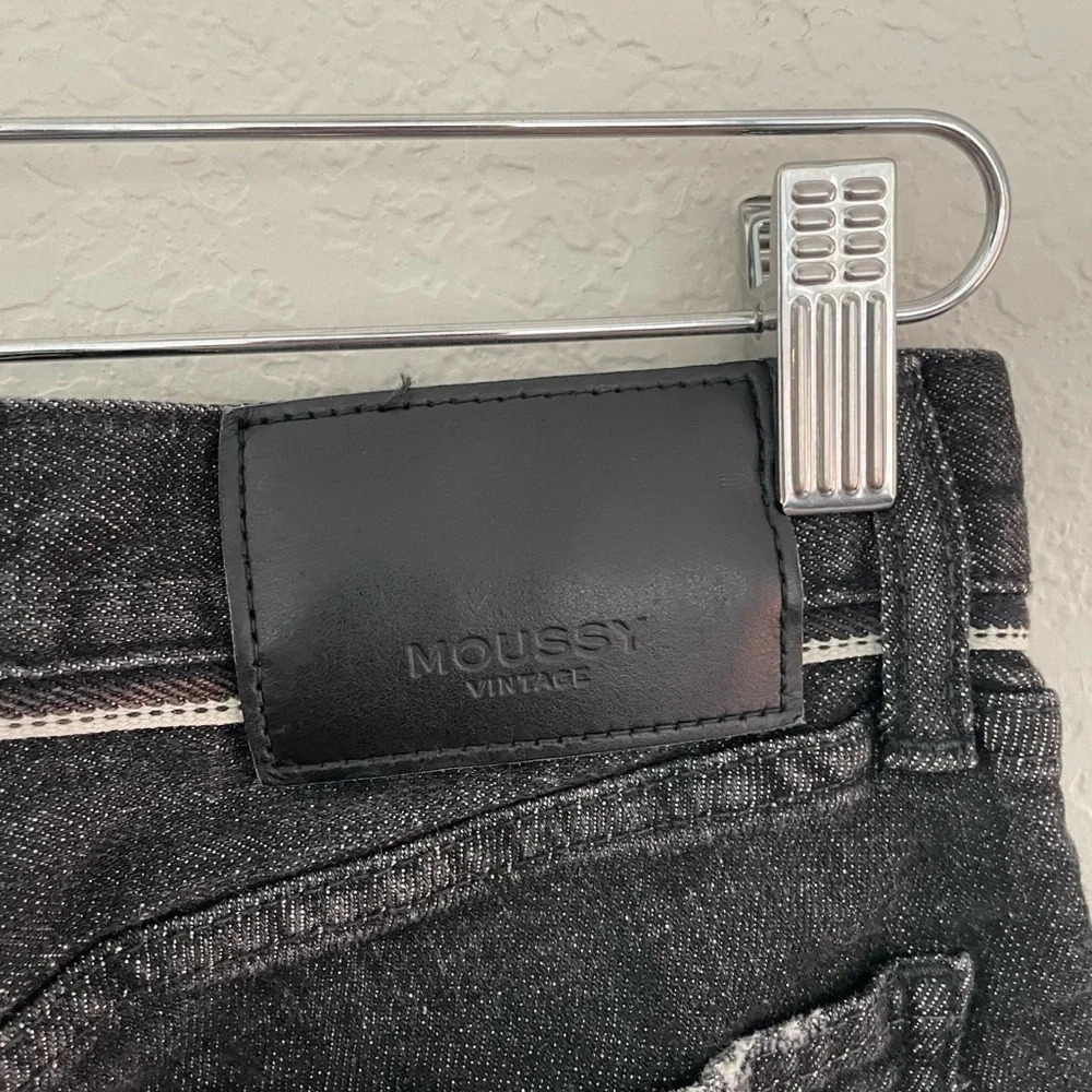 Moussy Vintage Checotah Distressed Skinny Jeans in Black Size 26 - Picture 3 of 13